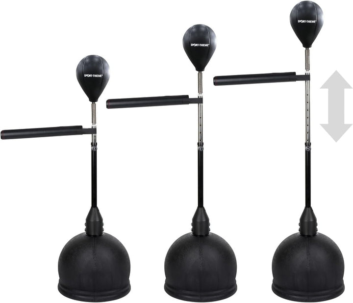 Sport-Thieme Punchingball mit Standfuss höhenverstellbar | Profi-Standboxsack mit Ausleger u. Feder