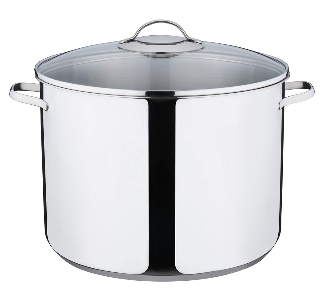Kelomat, 1834-313, Hoher Topf mit Glasdeckel, Classico, Durchmesser 30 cm, Inhalt 15 Liter, Edelstah