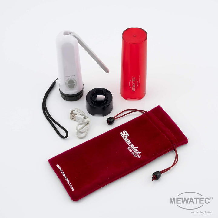 MEWATEC Travelet 2.0 in schwarz | NEU! | Reisebidet | Reisedusche | Dusch-WC | Li-Ionen Akku | USB C