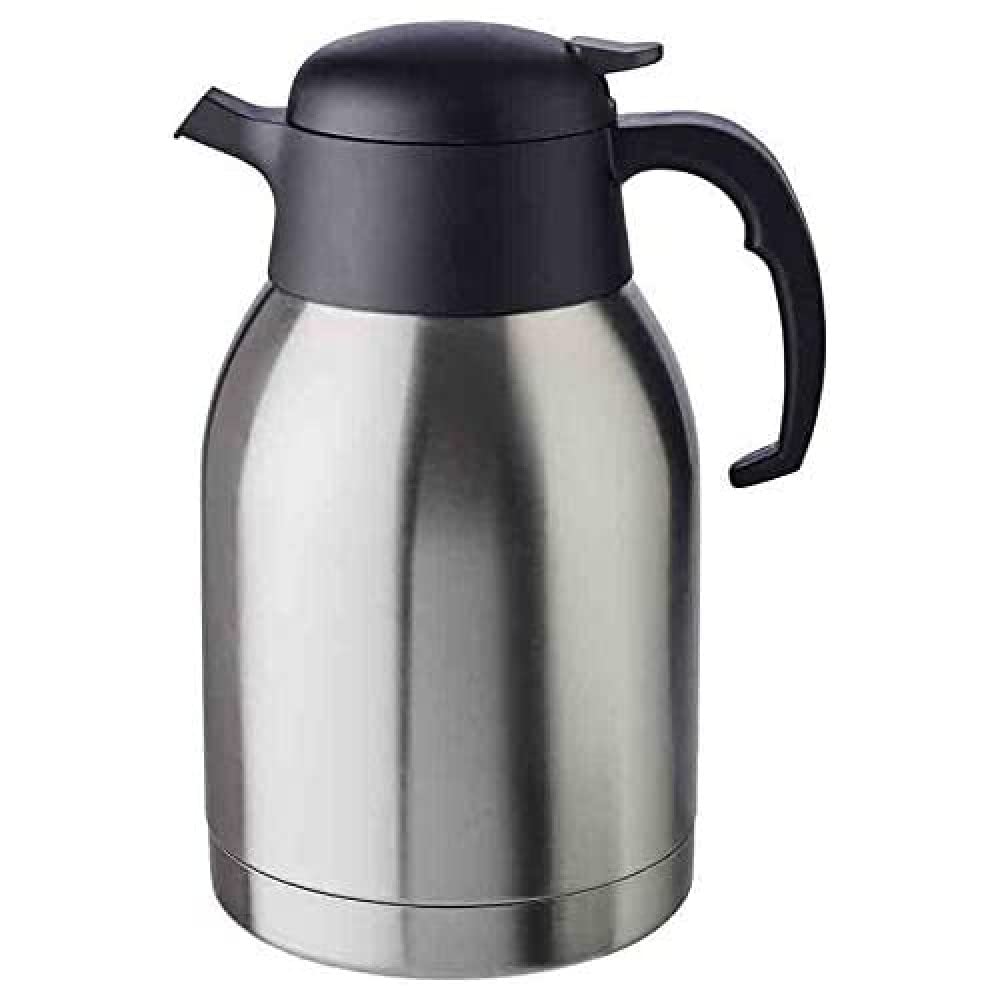 APS Isolierkanne „Classic“, Kaffeekanne mit Drehverschluss, Ø 14 cm, H: 19 cm, doppelwandiger Edelst