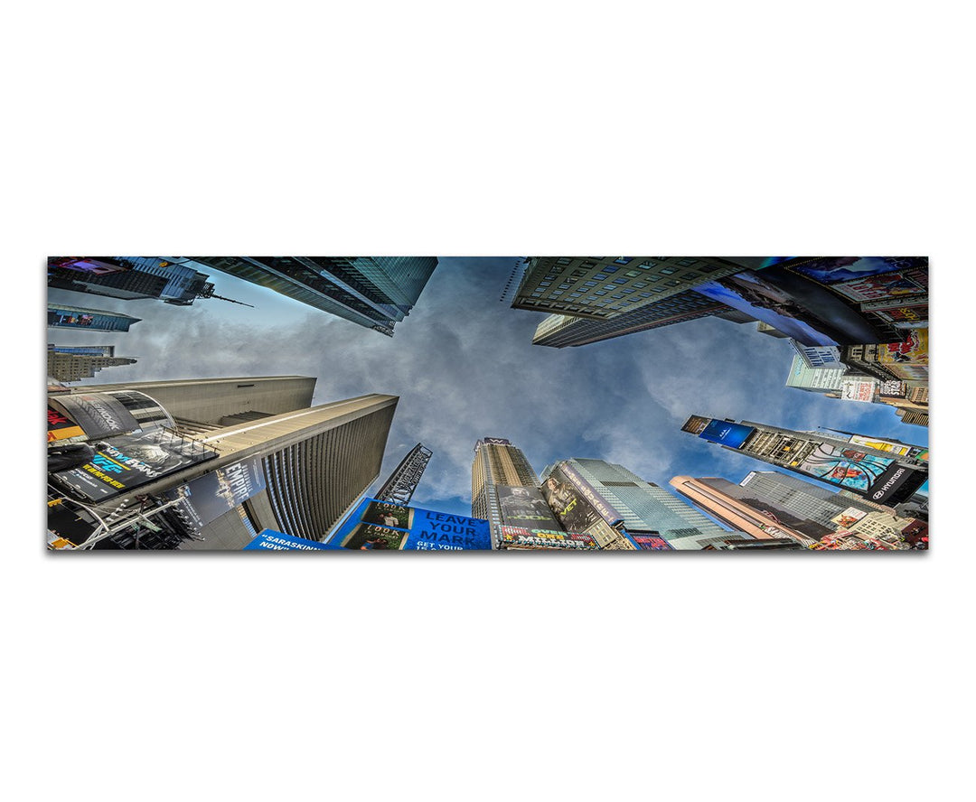 Paul Sinus Art Panoramabild auf Leinwand und Keilrahmen 150x50cm New York Times Square Hochhäuser Hi