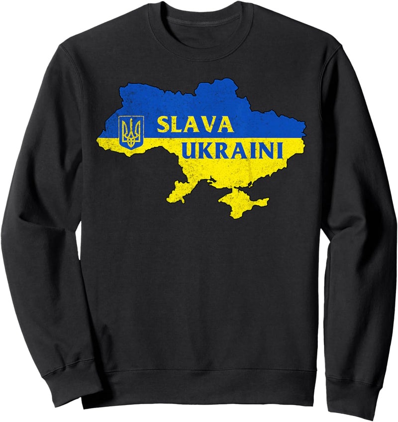 Slava Ukraini Ruhm der Ukraine Unterstützung Ukrainische Flagge Sweatshirt