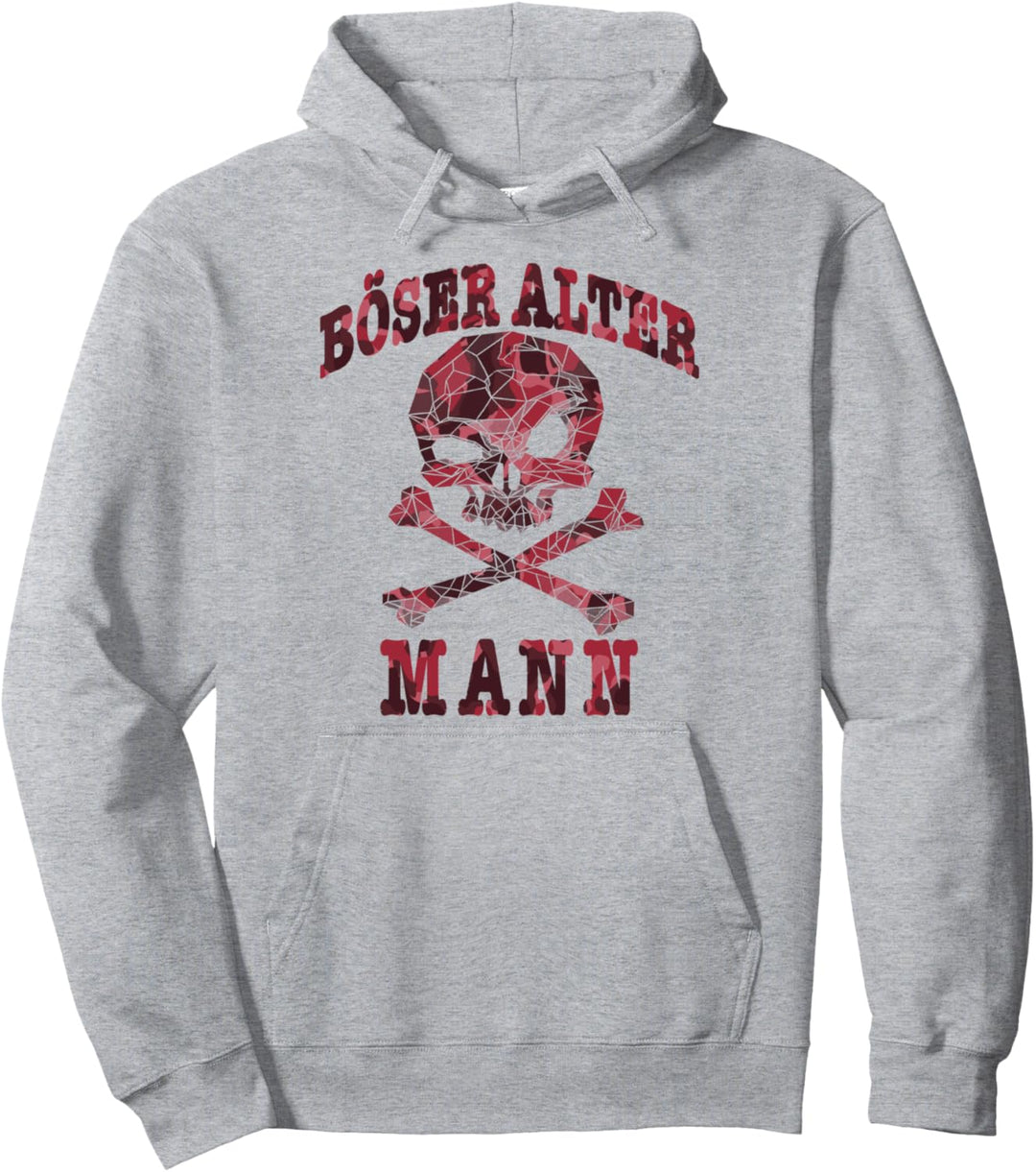 Böser Alter Mann Vater Grossvater Totenkopf Skull Geburtstag Pullover Hoodie
