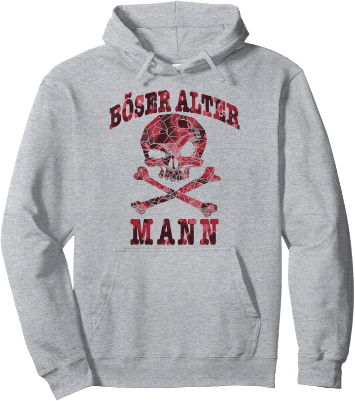 Böser Alter Mann Vater Grossvater Totenkopf Skull Geburtstag Pullover Hoodie