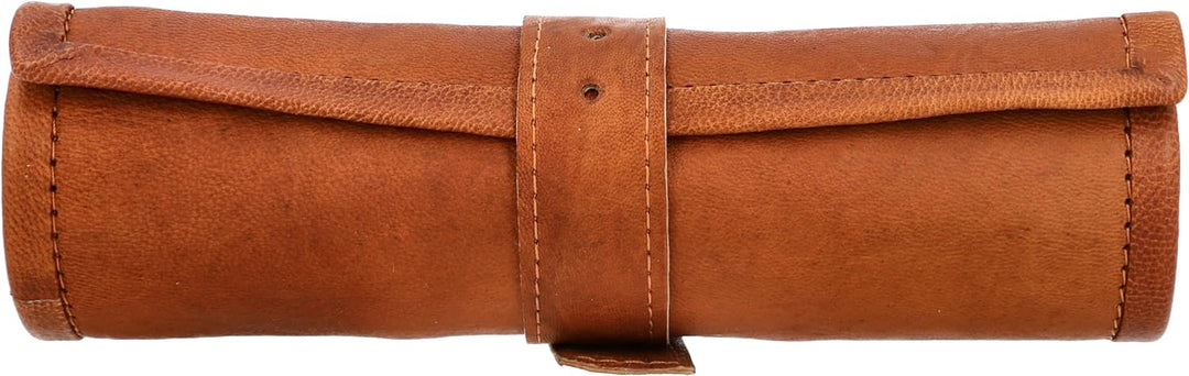 Gusti Federtasche Leder - Robbie Damen und Herren Stifterolle Federtasche Schlamperrolle Stifteetui