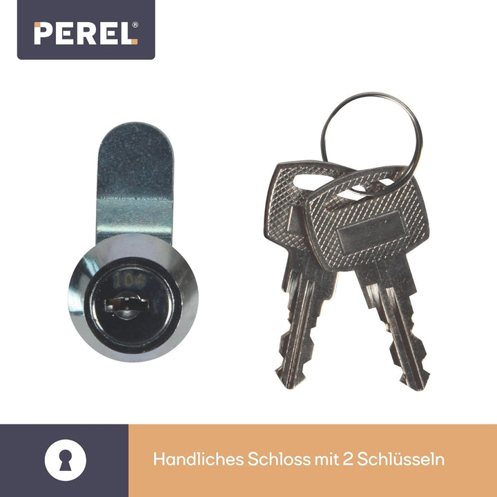 Perel Briefkasten Verona, Wandmontage oder freistehend, inkl. 2 Schlüssel, Abmessungen (H x B x T) 3