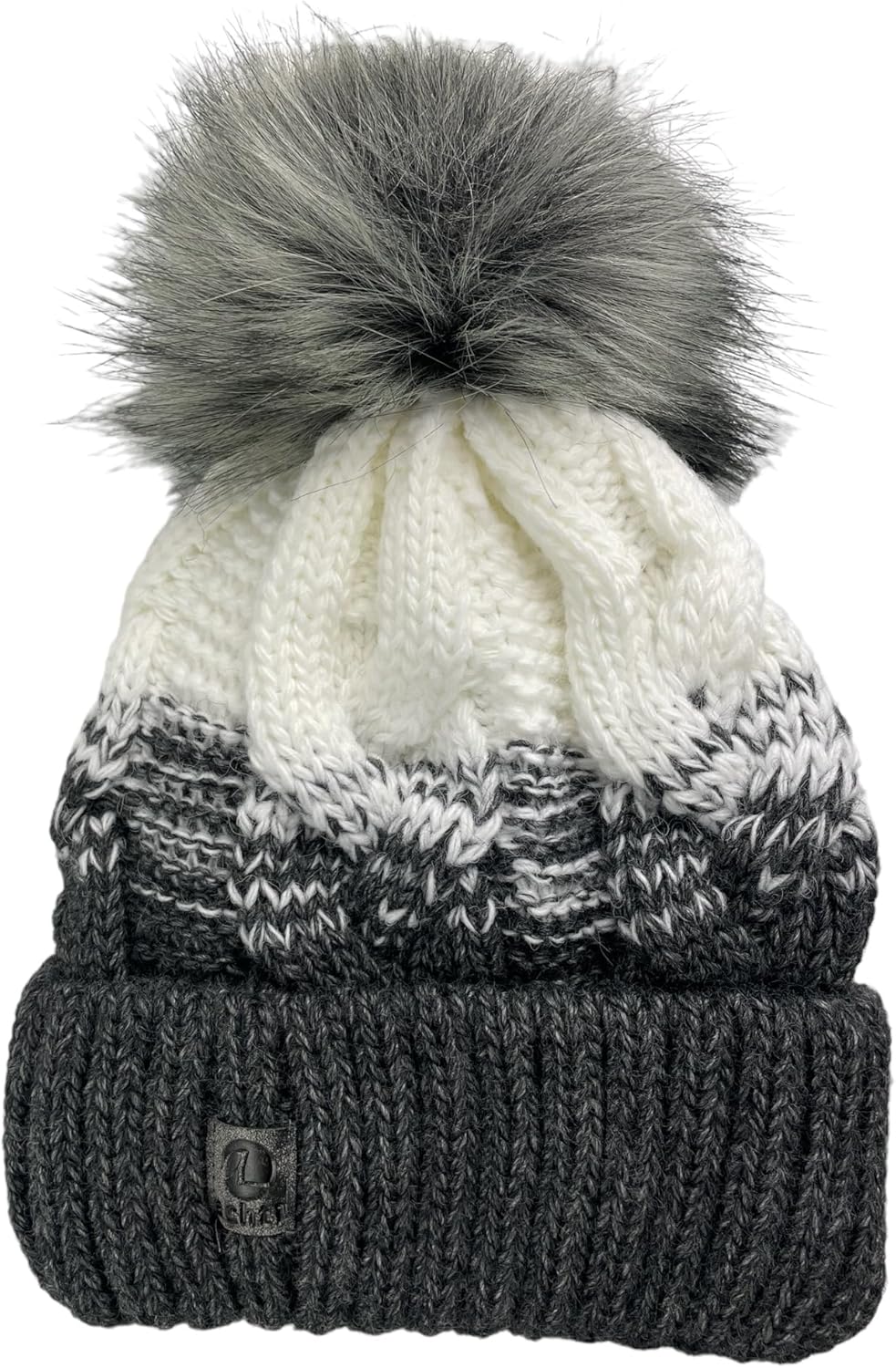 Mütze & Schal Set achti I 2 teilig I Damen Kombi - Beanie mit grossem Bommel und Loop I kuschelig ge