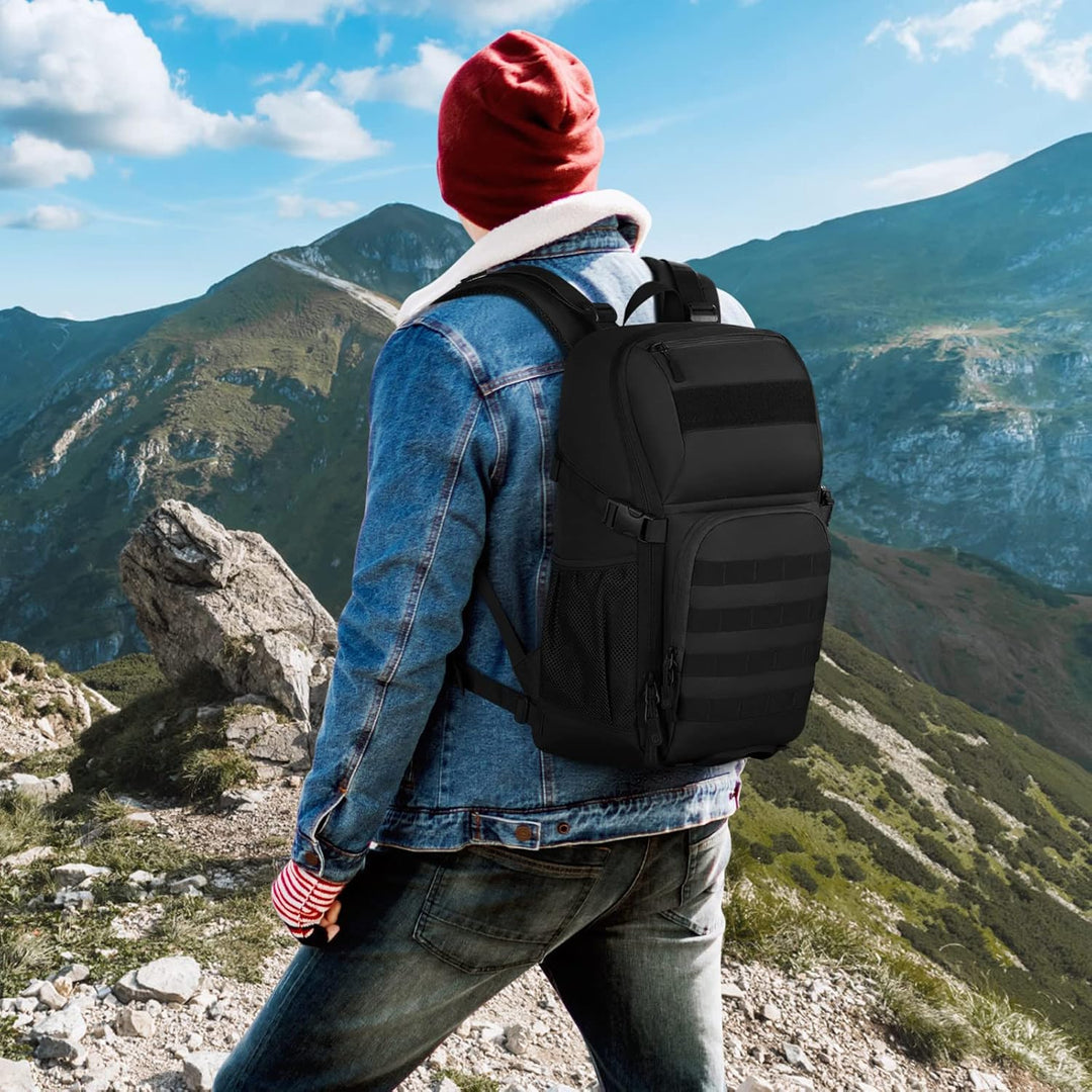 VINBAGGE Molle Rucksack Herren Wanderrucksack Taktischer Backpack Schulrucksack 900D Nylon Mehrere T