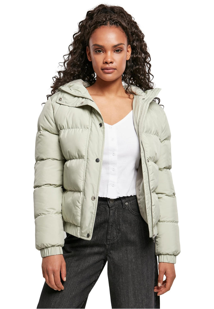 Urban Classics Damen Ladies Hooded Puffer Jacket Jacke XL softsalvia, XL softsalvia