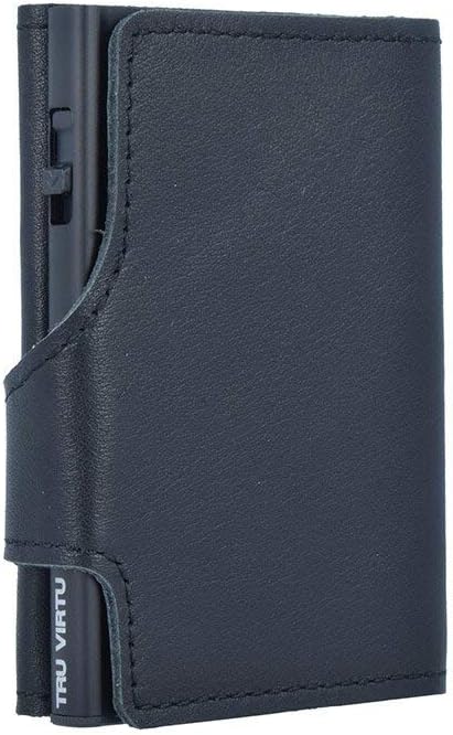 TRU VIRTU® Wallet Click & Slide Strap Edition Nappa Black/Black, Nappa Black/Black