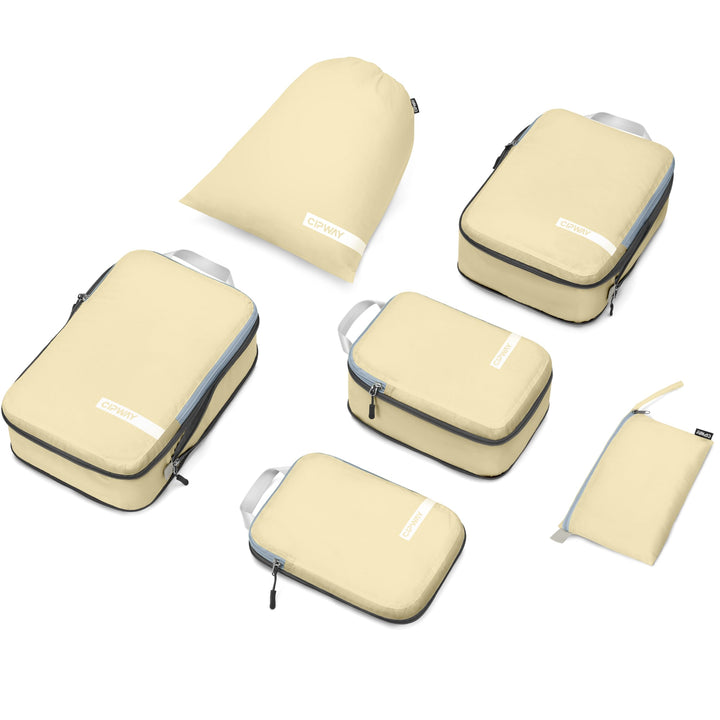 Cipway Kompressions Packwürfel Set für Reisen, Ultraleichter Erweiterbarer Verpackungsorganizer für