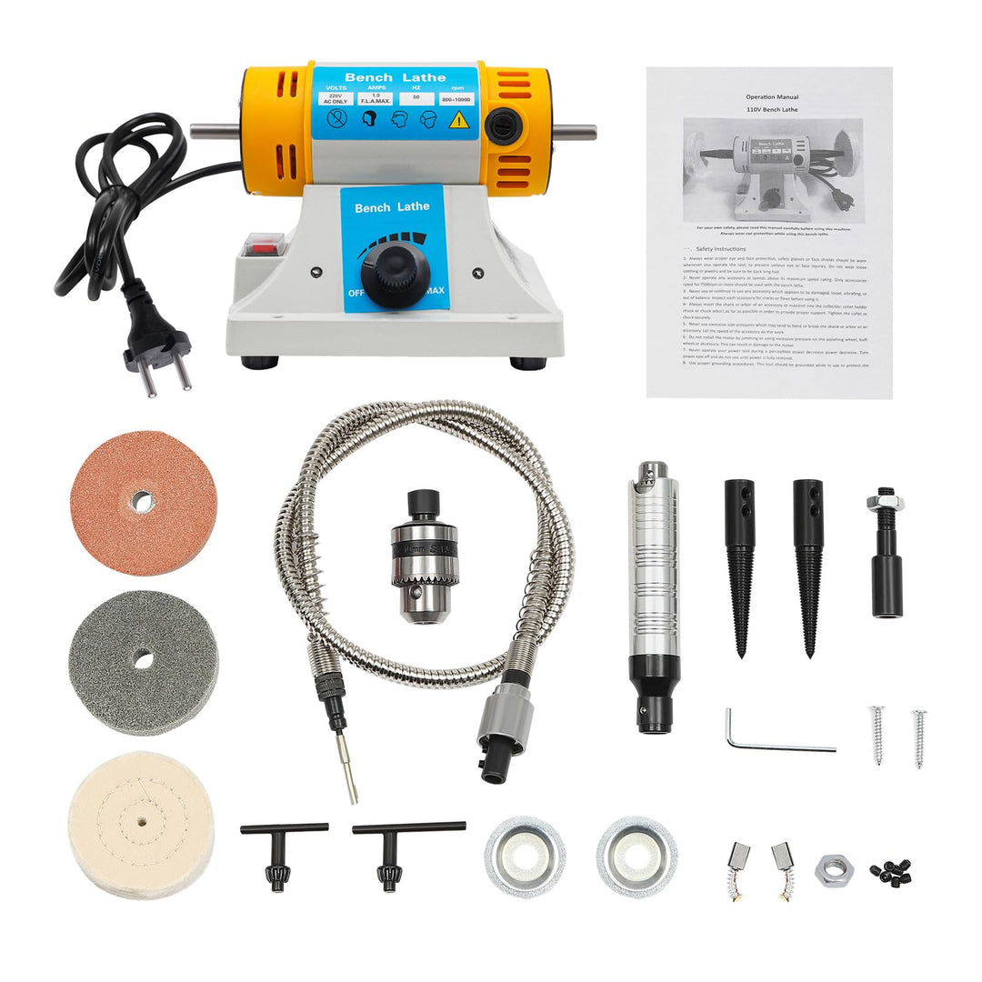 Poliermaschine Schmuck 320 W Elektrische Schleifmaschine Tischpolierer 800-10000 rpm Tisch Poliermas