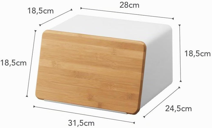 YAMAZAKI Tower Brotkasten, Edelstahl, Weiss, One Size, Weiss