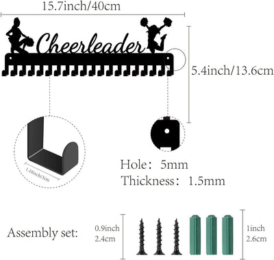 CREATCABIN Cheerleader Medaillenhalter Display Kleiderbügel Sport Metall Wandhalterung Mit 20 Haken