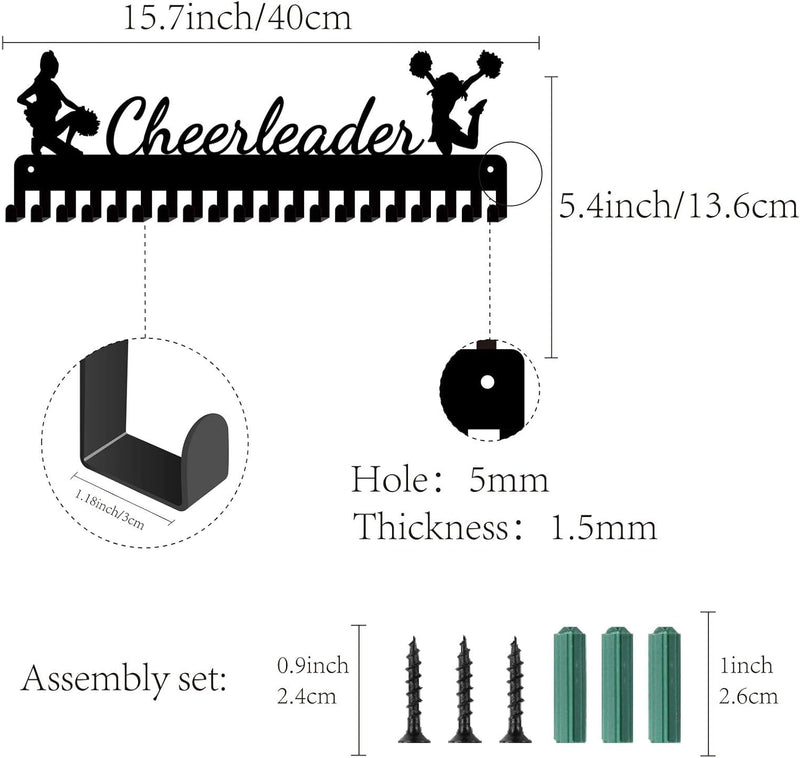 CREATCABIN Cheerleader Medaillenhalter Display Kleiderbügel Sport Metall Wandhalterung Mit 20 Haken