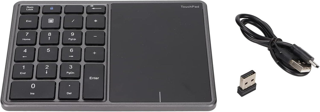 Kabelloser Nummernblock mit Touchpad, Bluetooth-Nummernblock für Laptop, 22 Tasten Wireless BT Dual
