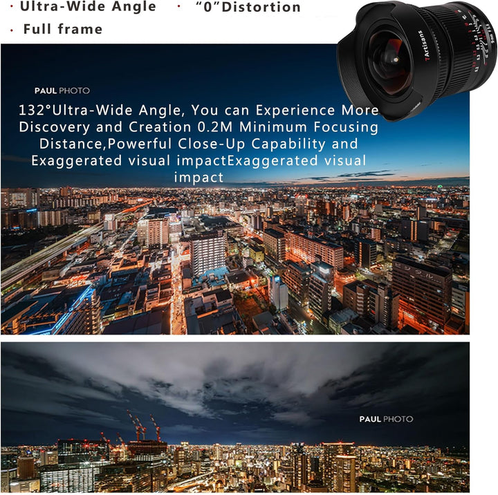 7artisans 9mm F5.6 Objektiv mit Nikon Z-Mount,Ultraweitwinkelobjektiv Full Frame Manuelles 132°Large