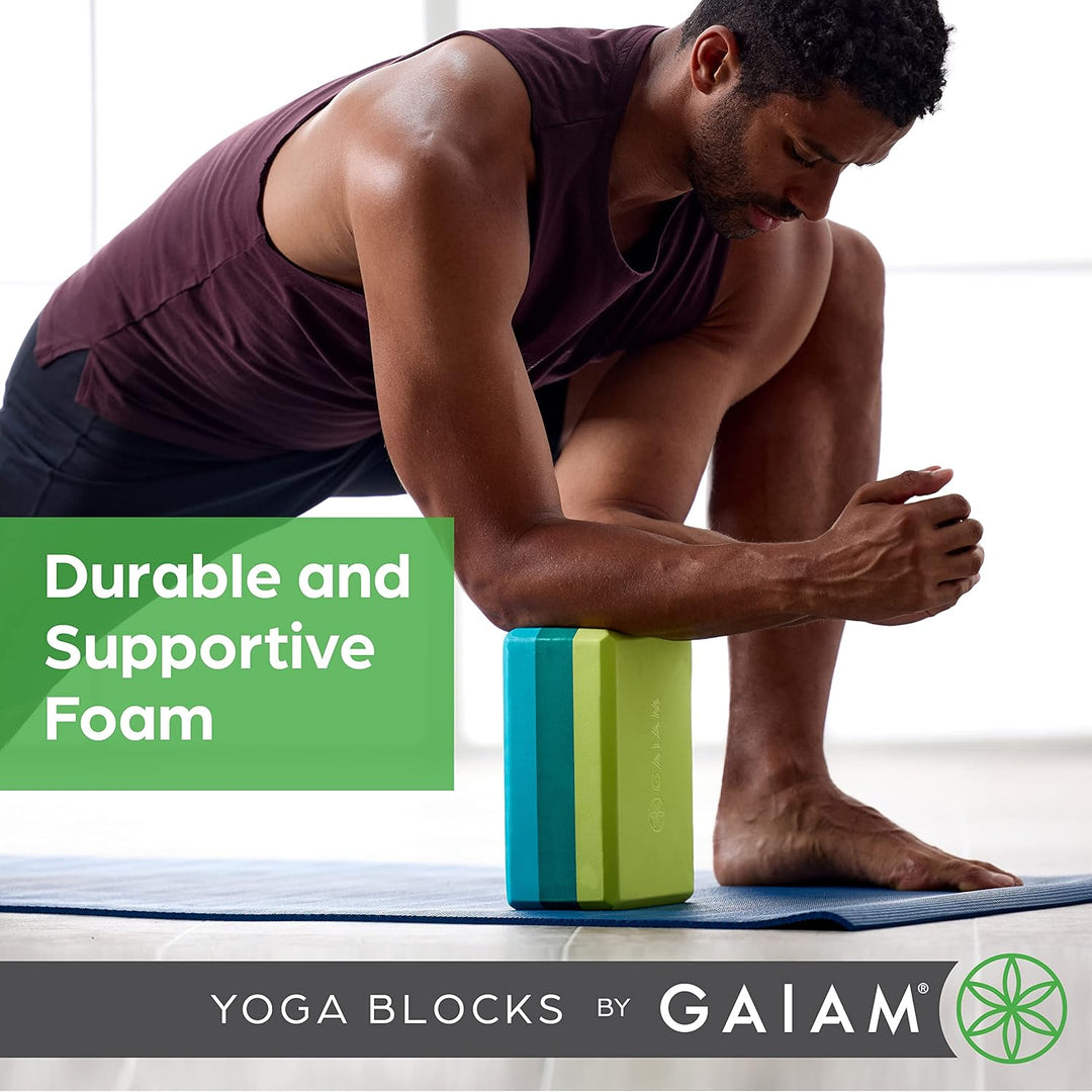 Gaiam Yogablocke Yoga Block Blauer Schattenpunkt, Blauer Schattenpunkt