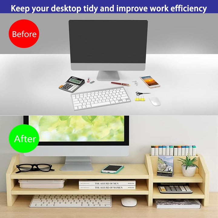 Catekro Monitorständer Monitorregal Computer Booster Ständer Computer Laptop Erhöhter Tisch Desktop