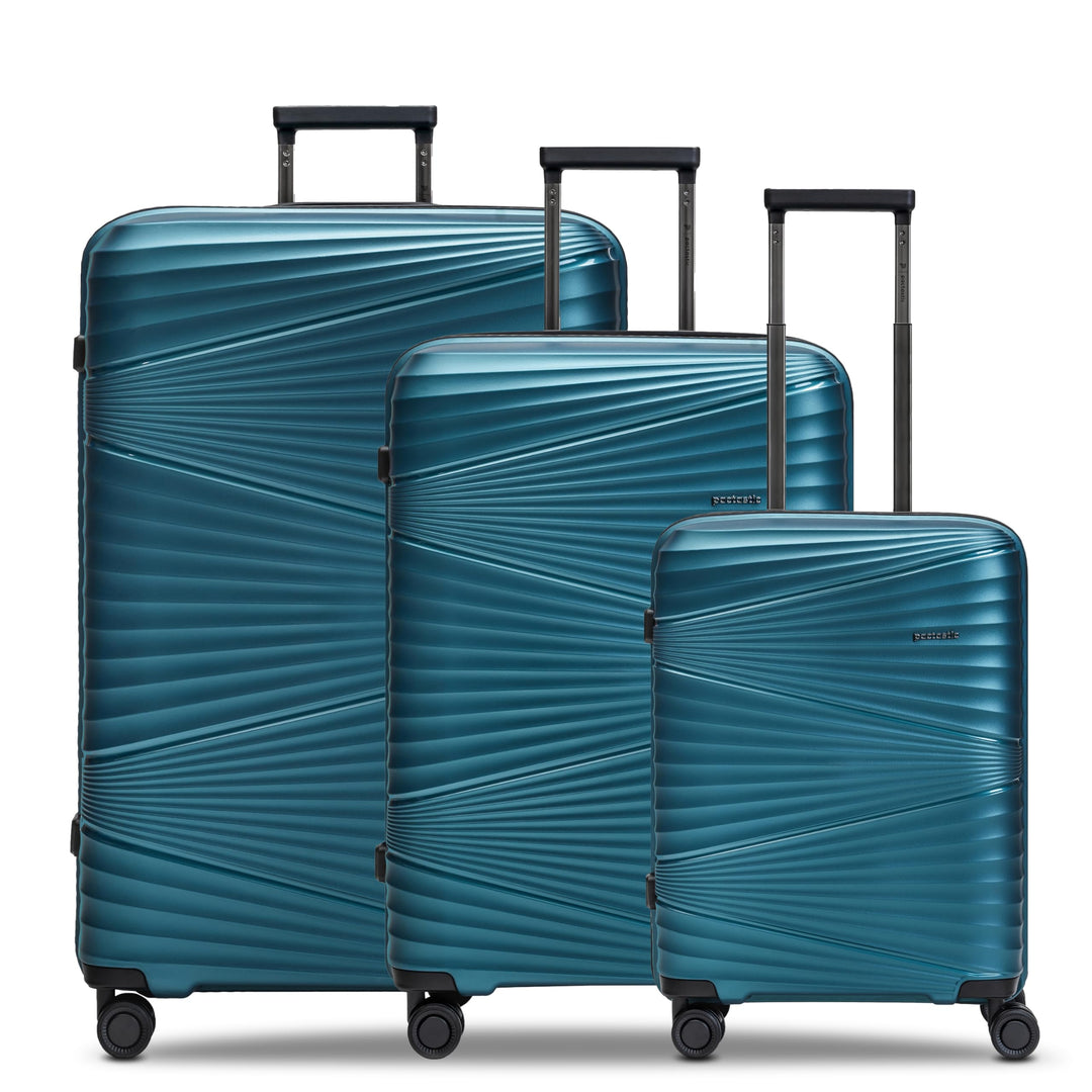 Pactastic Collection 02 Ultra leicht Hartschalen Koffer-Set 3-teilig | Robustes Polypropylen Materia