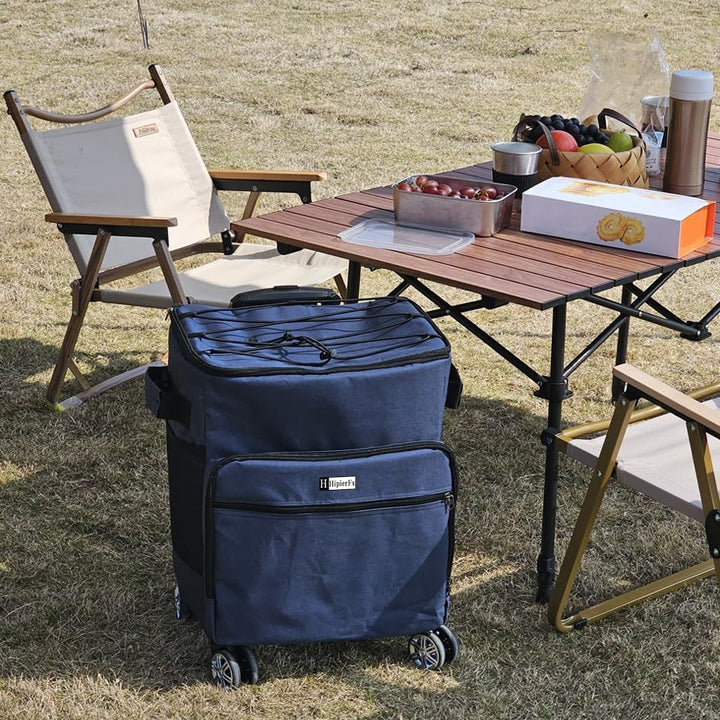 Kühltasche Mit Rollen Kühlbox Gross 40L Isolierbox Kühltasche Bierkasten Faltbar Lunchtasche for Pic