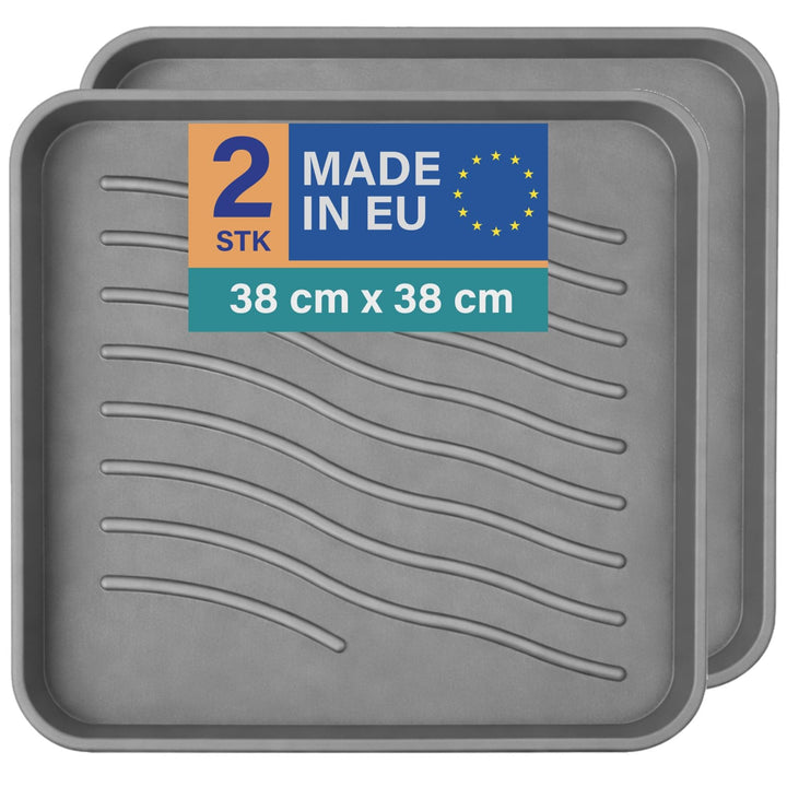 Bestlivings Schuhabtropfschale (2er Pack - Anthrazit) Schuhablage (38x38x2,5cm) wasserdichte Schuhwa
