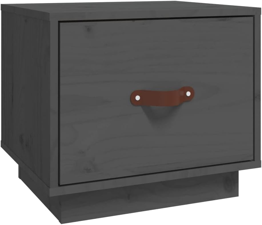 FIRBNUS Bedside Table Nachtkonsole Beistelltisch mit Stauraum Night Stand Nachttisch Grau 40x34x35 c