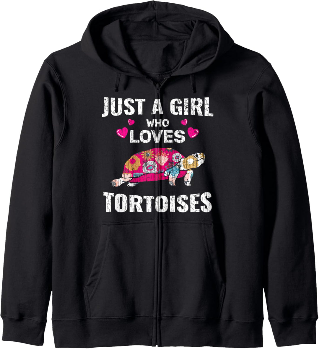 Just A Girl Loves Schildkröte Kleidung für Frauen Geschenke Kapuzenjacke