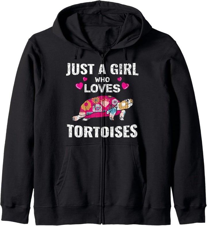 Just A Girl Loves Schildkröte Kleidung für Frauen Geschenke Kapuzenjacke