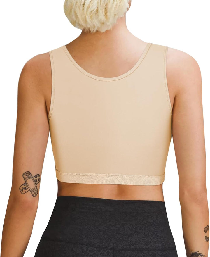 Brust Binder für Transgender Halb FTM Binder Trans Atmungsaktive Breast Binder Nude 3XL, Nude 3XL