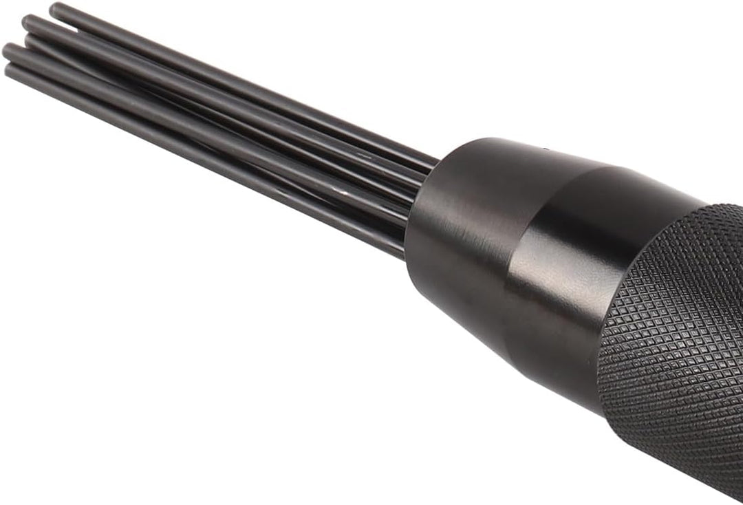 Pneumatischer Mini-Rostentferner, Nadelentschupper, 12 Stück, 3 mm Stahlnadeln, 4000 U/min, 4,0 cfm,