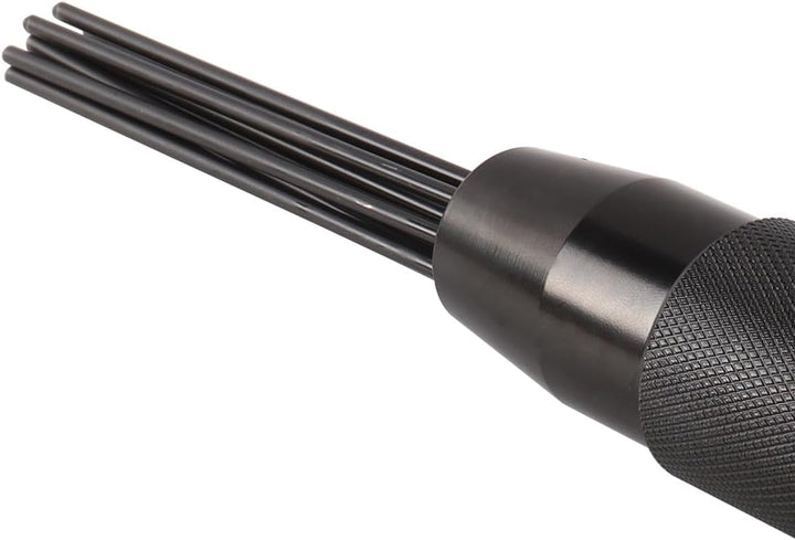 Pneumatischer Mini-Rostentferner, Nadelentschupper, 12 Stück, 3 mm Stahlnadeln, 4000 U/min, 4,0 cfm,