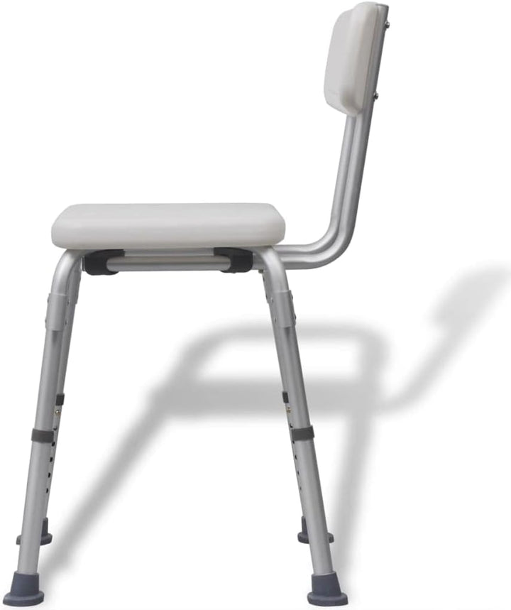 vidaXL Duschstuhl mit Arm-& Rückenlehne Aluminium Duschsitz Badestuhl Badhocker