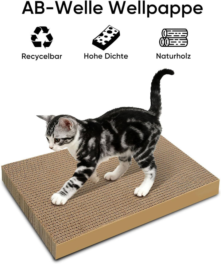 Katzenkratzer 6 Packungen Nachfüllpackung Katzenkratzpad Karton für Indoor Katzen und Kätzchen, Alle