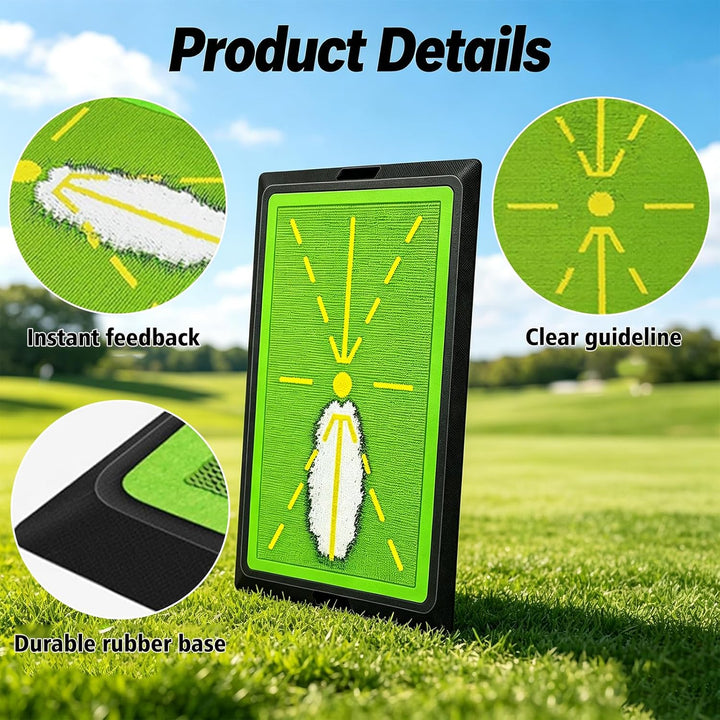 Golf Trainingsmatte, Golf zubehör, Golf-Schwungmatte mit Rutschfester Gummibasis für präzisen Ballko