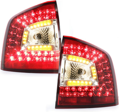 Satz LED Heckleuchten kompatibel mit Skoda Octavia II Kombi 2004-2008 - Rot/Klar