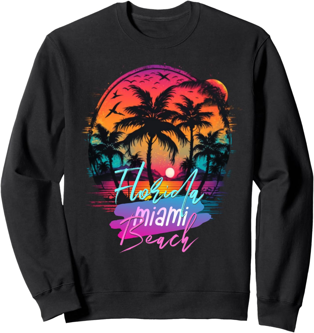 Ferien Miami Beach Florida Retro Vintager Sweatshirt