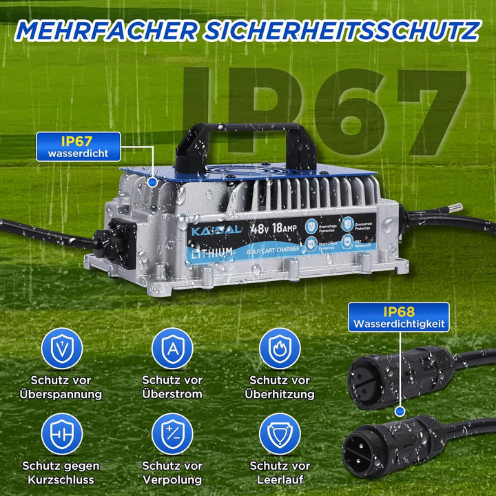 58.4V 18A LiFePO4 Ladegerät für 48V(51.2V) Lithium Eisenphosphat, Lithium Batterie Ladegerät 48V LiF