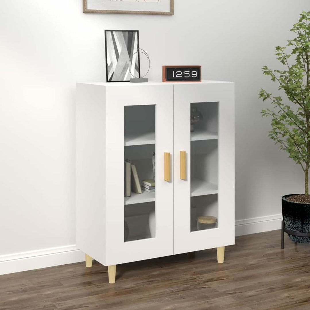 Tidyard Sideboard mit 2 Glastüren Kommode Anrichte Vitrinenschrank Beistellschrank Mehrzweckschrank