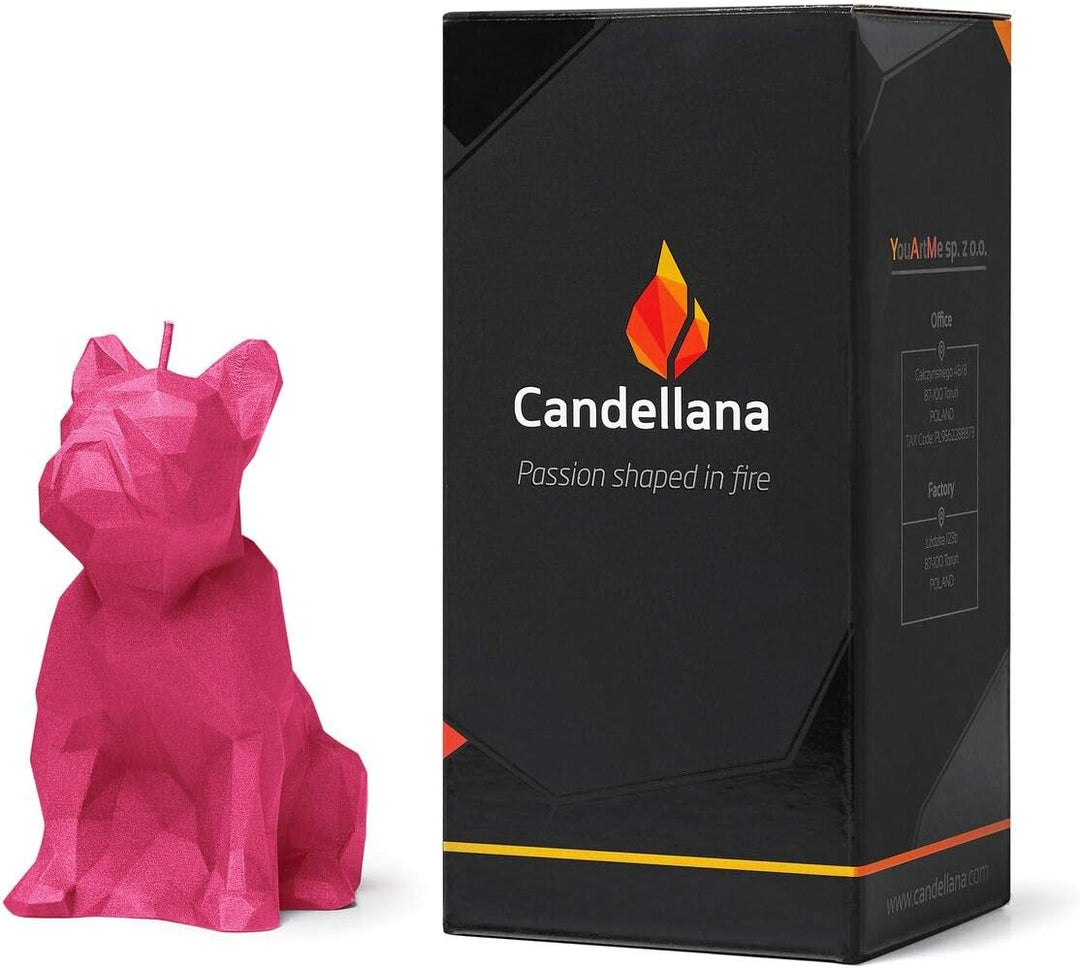 Candellana Handmade Bulldog Low-Poly Kerze Geschenk- Lustig - Dekorative Kerze - Home Décor - Gesche