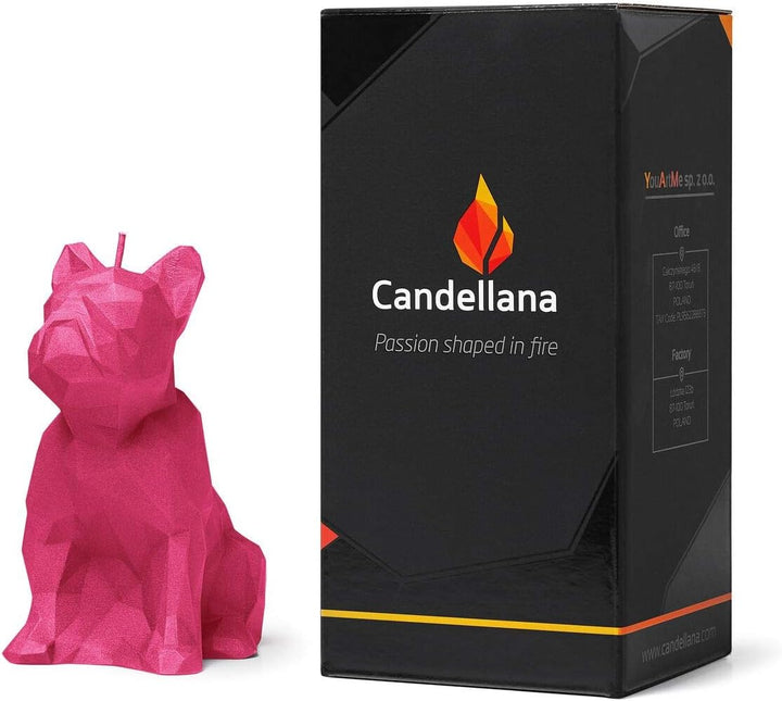 Candellana Handmade Bulldog Low-Poly Kerze Geschenk- Lustig - Dekorative Kerze - Home Décor - Gesche
