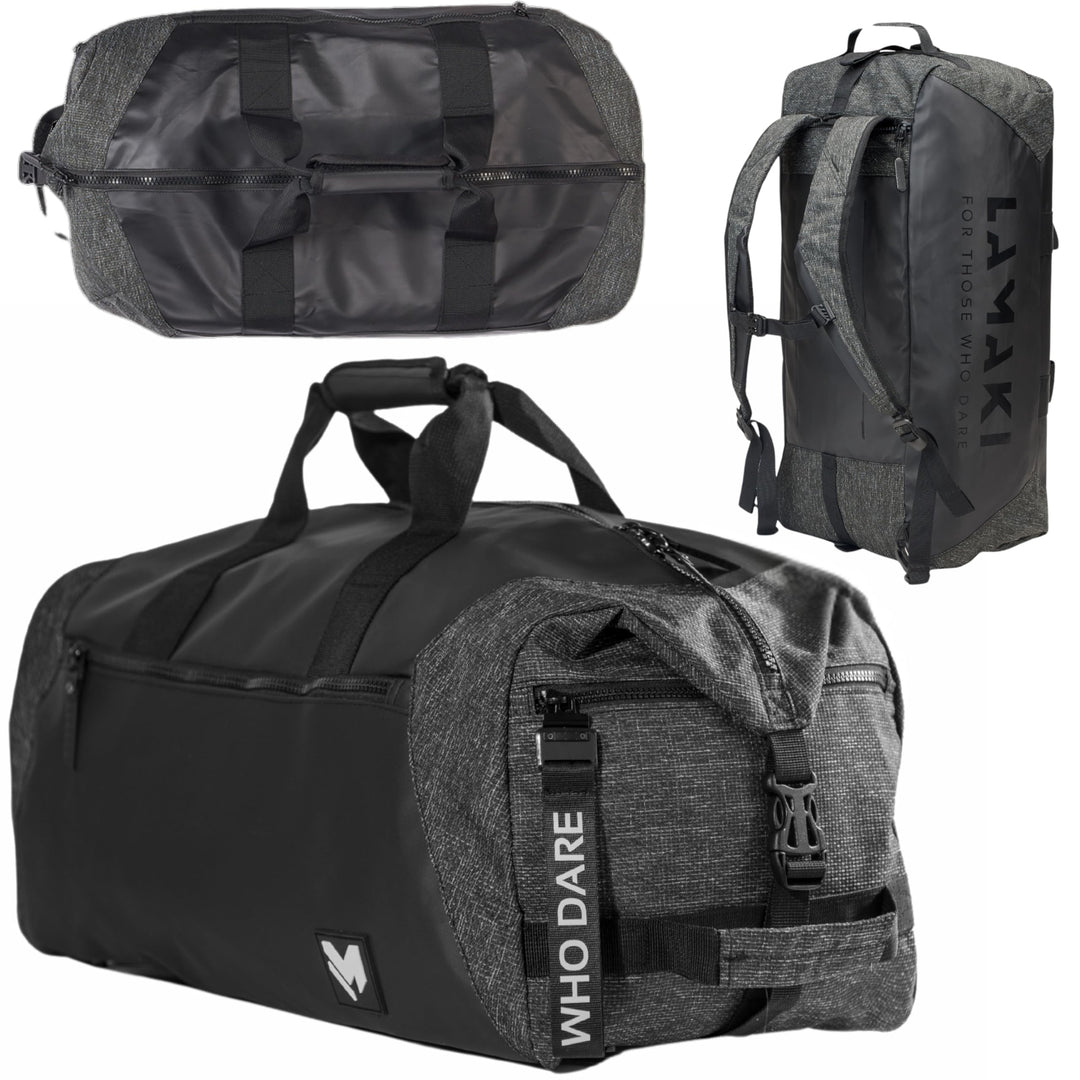 Lamaki Sporttasche Herren & Damen 45L Duffle Bag - Multifunktional 2-in-1 Sporttasche mit Rucksackfu