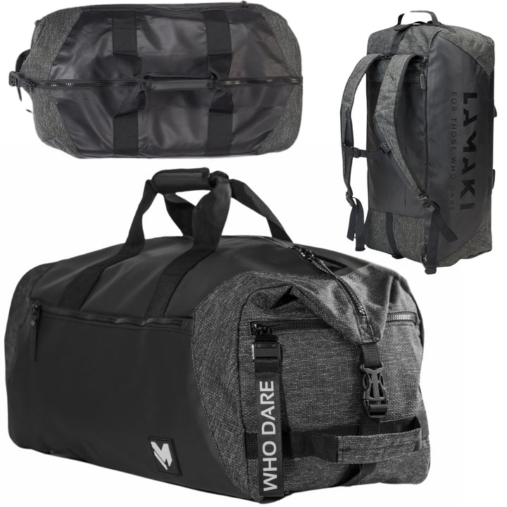 Lamaki Sporttasche Herren & Damen 45L Duffle Bag - Multifunktional 2-in-1 Sporttasche mit Rucksackfu