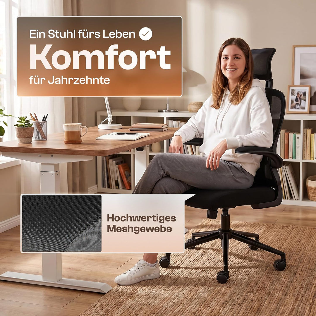 Charlie Bürostuhl ergonomisch [ORIGINAL] Mit 7 Komfort-Einstellungen | Schreibtischstuhl ergonomisch