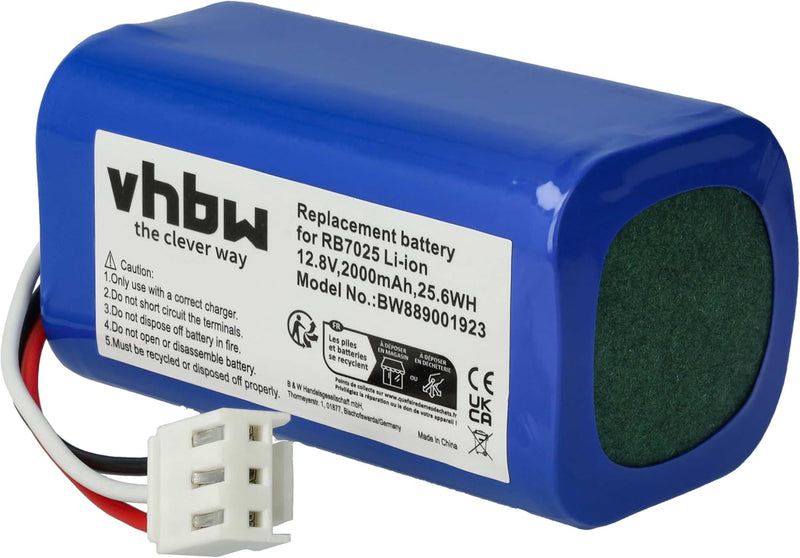 vhbw Akku kompatibel mit Severin Chill RB 7025 Saugroboter (2000 mAh, 12,8 V, Li-Ion)