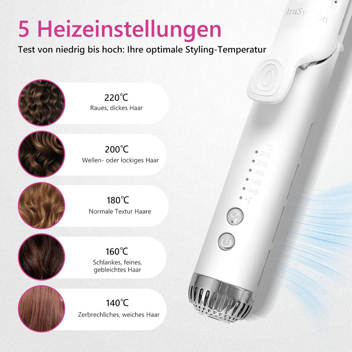 Glätteisen Locken und Glätten, 2-in-1 Haarglätter und Lockenstab mit Lüftungsschlitz, Haarglätter mi