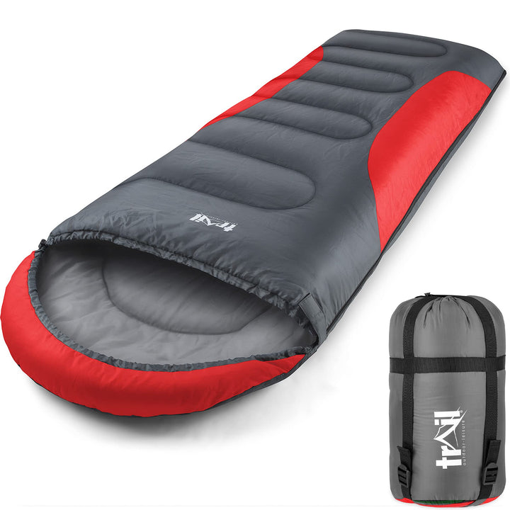 Trail-Alpin-Schlafsack mit Kapuze – 250 g Schlafsack, 3-Jahreszeiten- Schlafsack. Leicht, kleines Pa