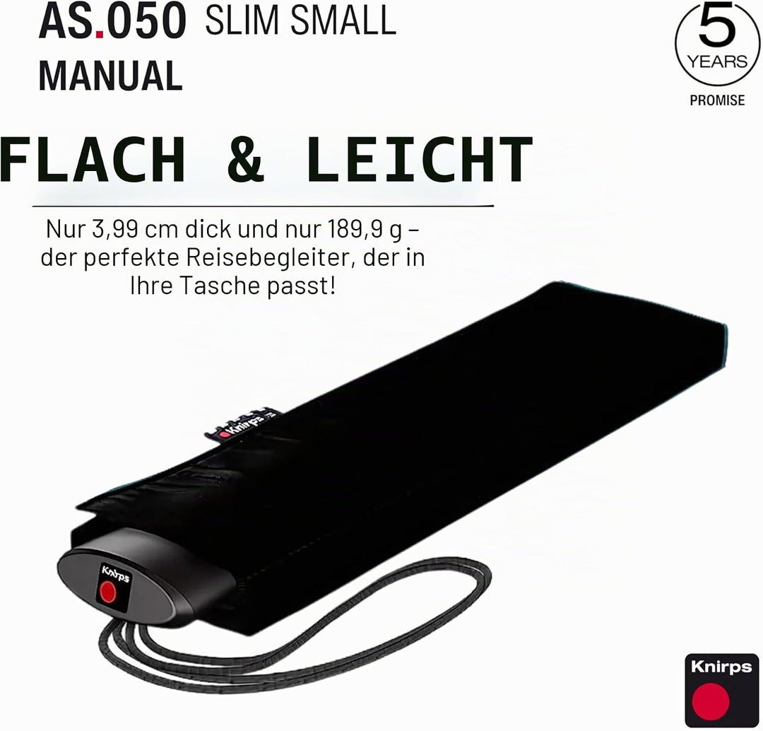 Knirps Taschenschirm AS.050 Slim Small Manual - Der flachste Knirps - Superleicht - Klein und kompak