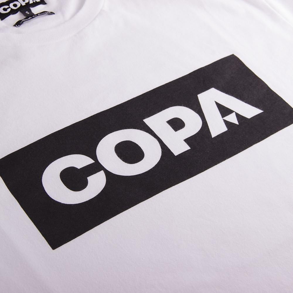 COPA Herren Box Logo T-Shirt mit Rundhalsausschnitt, weiss, M