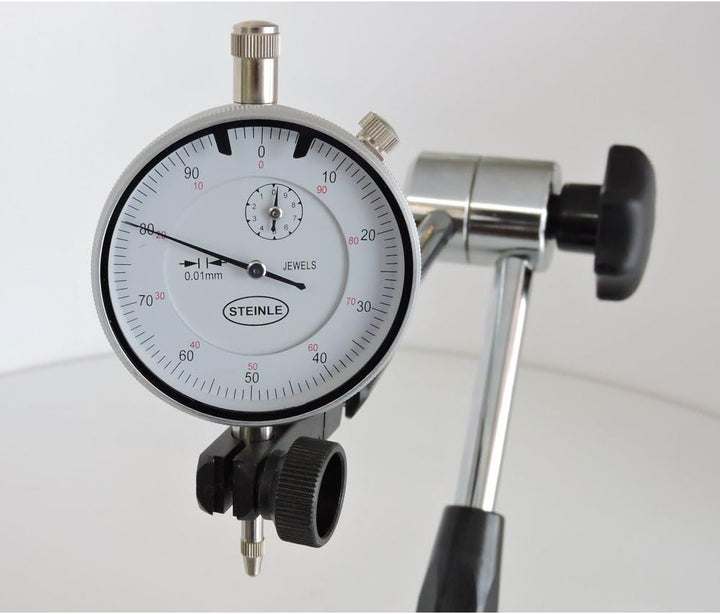 STEINLE Magnetstativ Messstativ Zentralklemmung inkl. STEINLE Messuhr im SET Messbereich 10/0,01 mm
